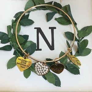 Gold-Tone Charm Sister Bracelet